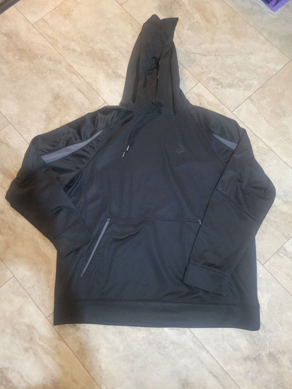 Shaq Dunkman Black Hoodie W Gray Accents Front Pocket Sz XL